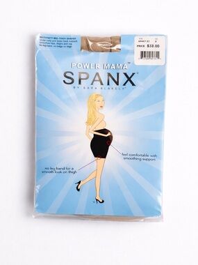 SPANX Power Mama Maternity Mid Thigh Shaper Size B Medium Nude Shapewear NWT